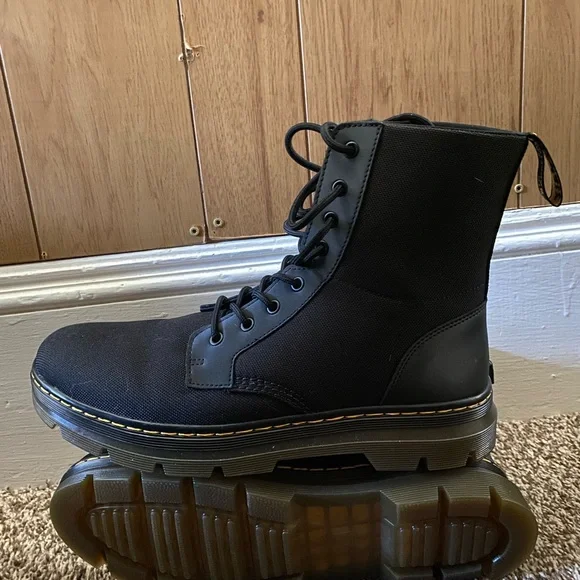 Dr. Martens Black Canvas Men's Boots - Picture 6 of 9